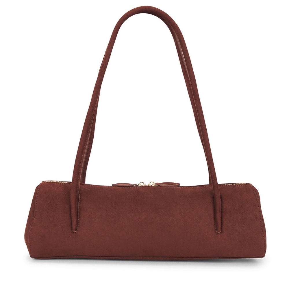 JW PEI Nova Baguette Shoulder Bag Brown Faux Suede NWT - Picture 11 of 14